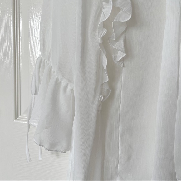 Zara Chiffon Ruffled Blouse - Picture 7 of 9